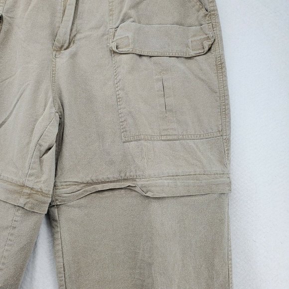 REDHEAD Pants Men's Convertible Cargo Cotton Blend Elastic Waist Brown Large - Picture 5 of 12